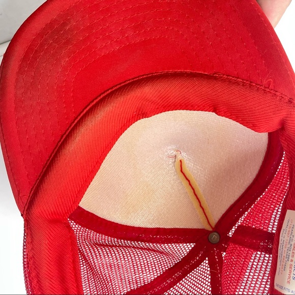 True Vintage Armadillo Brand Red NASA hat Trucker - Picture 8 of 13